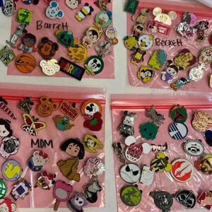 Disney Pin Set - 25 Authentic, Non-Duplicate Designs